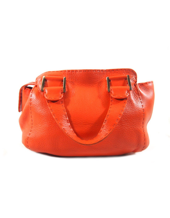 Fendi Selleria Orange Leather