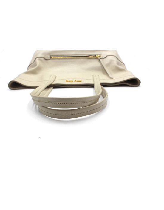 Miu Miu Shopping Pelle Bianca