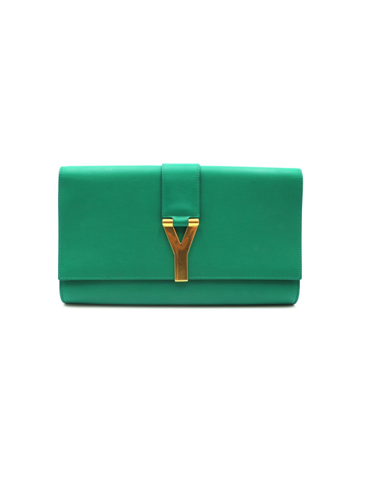 Saint Laurent Pochette Pelle Verde