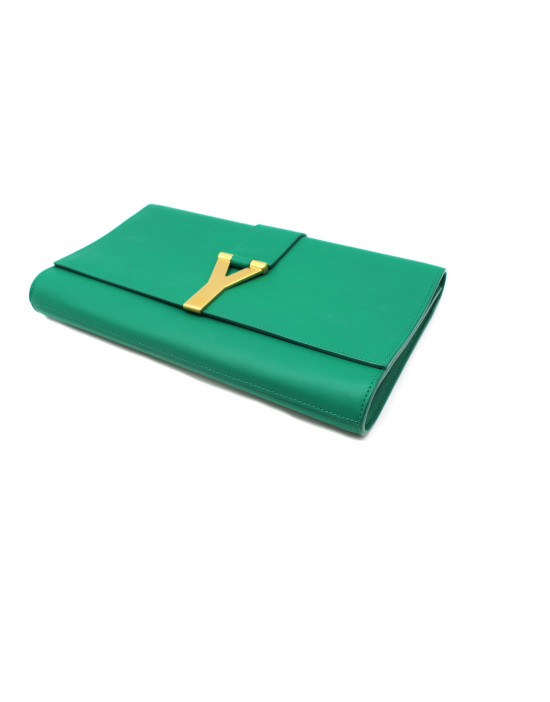 Saint Laurent Pochette Pelle Verde