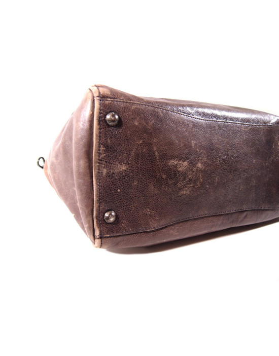 Prada Shopping Pelle Marrone