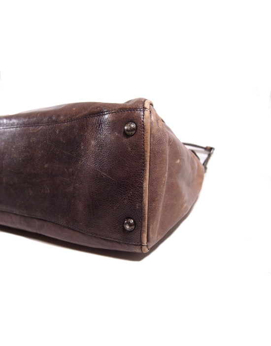 Prada Shopping Pelle Marrone