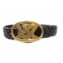 Saint Laurent Cintura Pelle Intrecciata