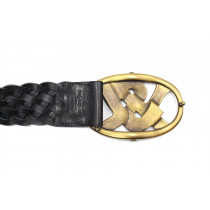 Saint Laurent Cintura Pelle Intrecciata