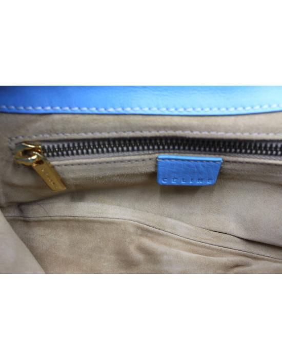 Celine Pochette Camoscio Turchese