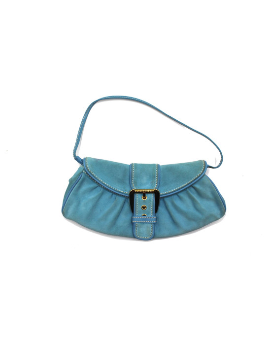 Celine Pochette Camoscio Turchese