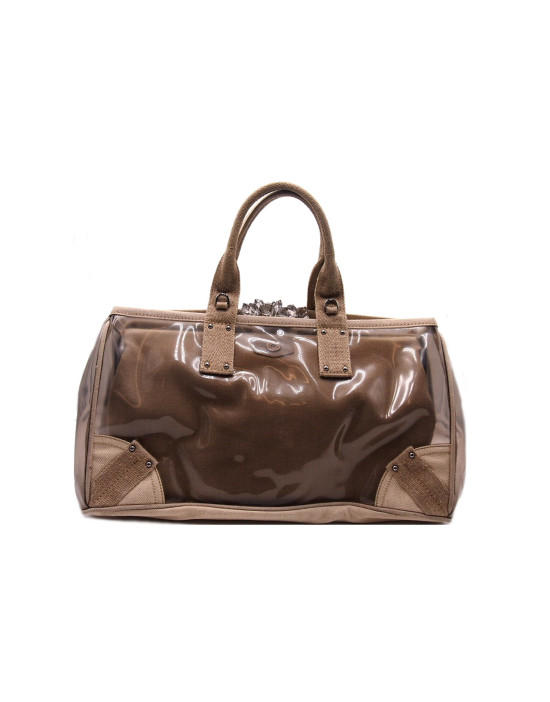 Prada Shopping PVC e Tela Ecru