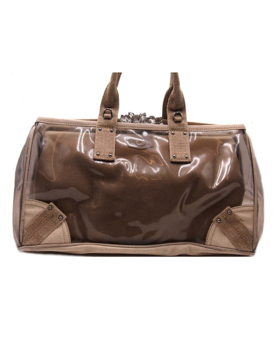 Prada Shopping PVC e Tela Ecru