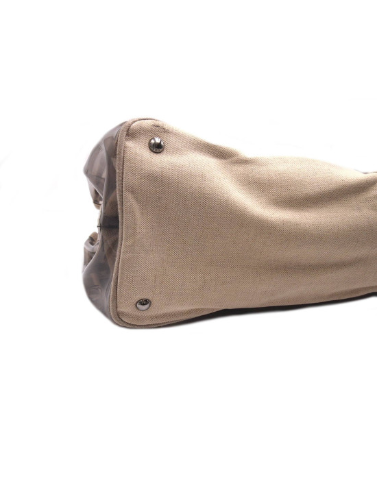 Prada Shopping PVC e Tela Ecru