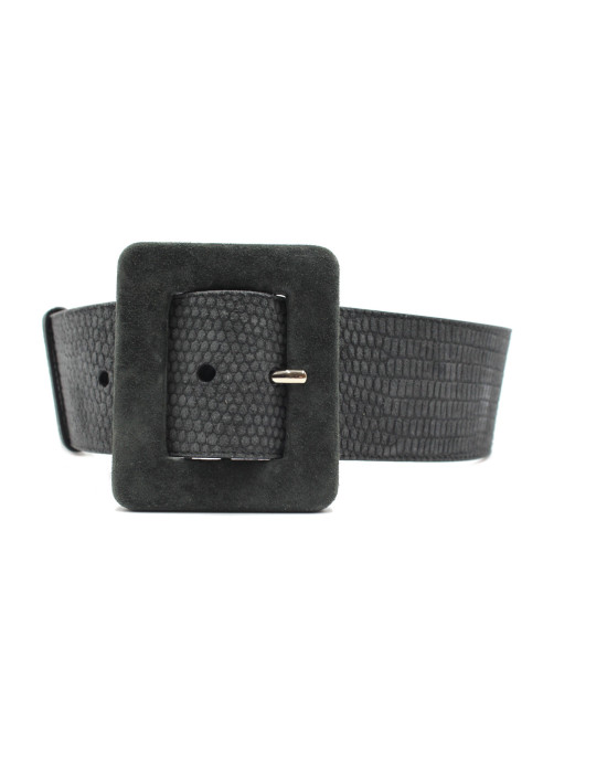 Saint Laurent Cintura Camoscio Grigia