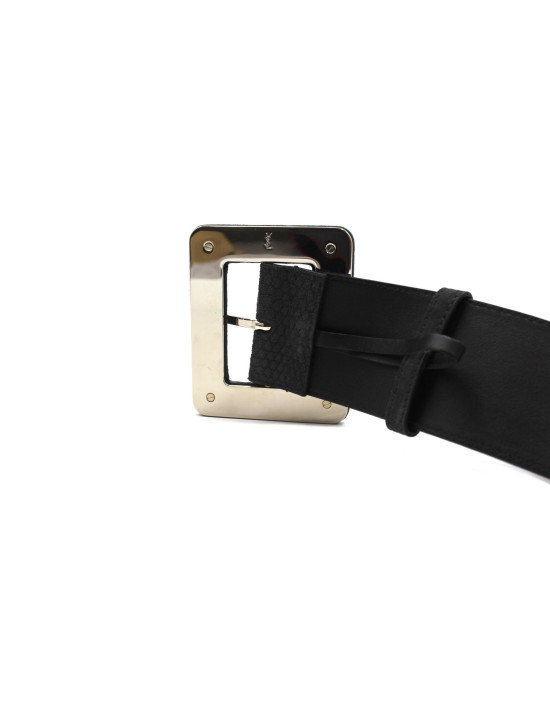 Saint Laurent Cintura Camoscio Grigia