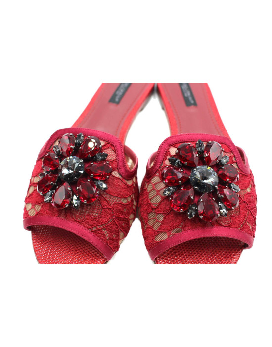 Dolce & Gabbana Ciabattina Gioiello Bordeaux