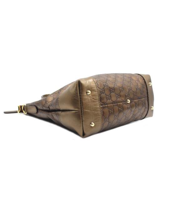 Gucci Shopping Pelle GG Bronzo