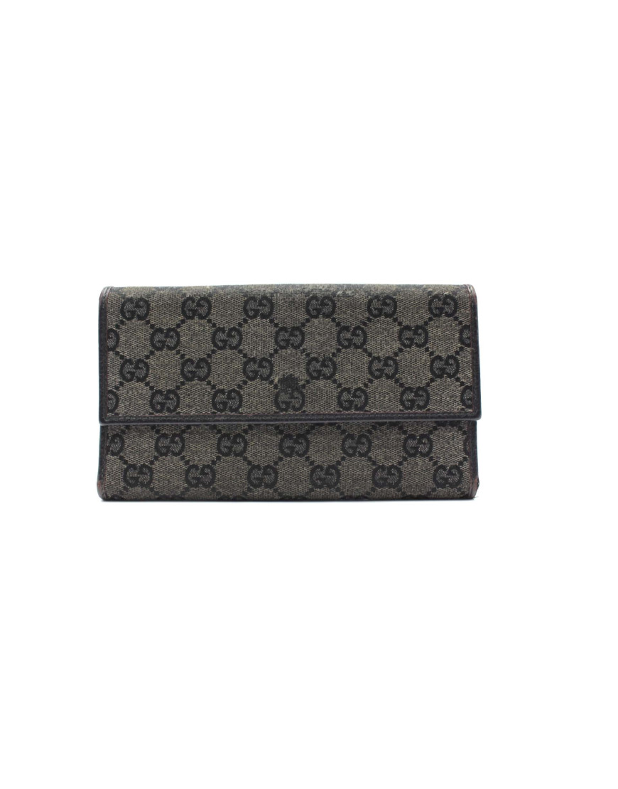 Gucci Portafoglio Tessuto GG Grigio