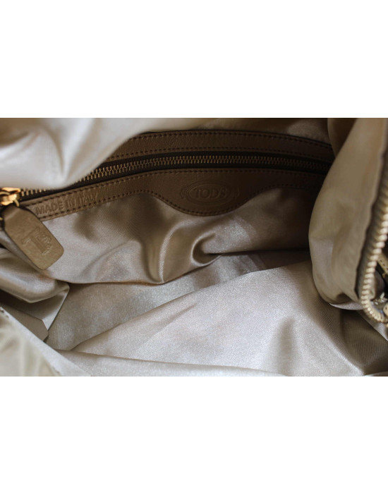 Tod's Shopping Tela Bronzo Dorato