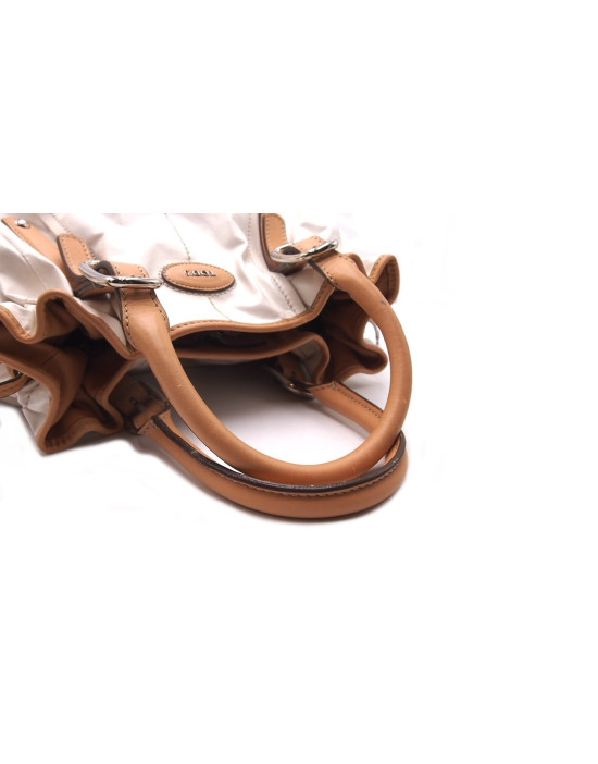 Tod's Shopping Tela Bianca