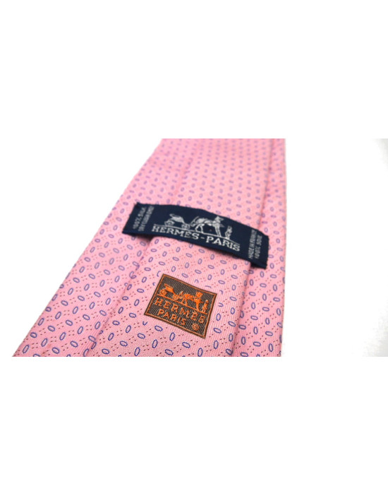 Hermes Cravatta Seta Rosa