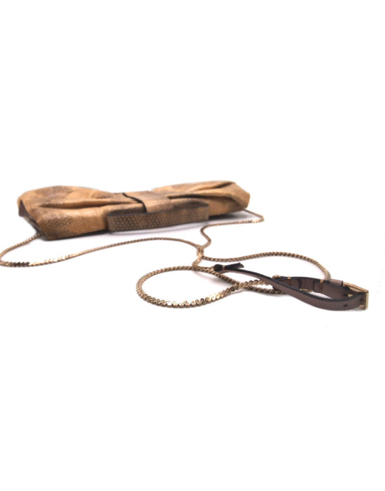 Valentino Pochette Pitone Beige