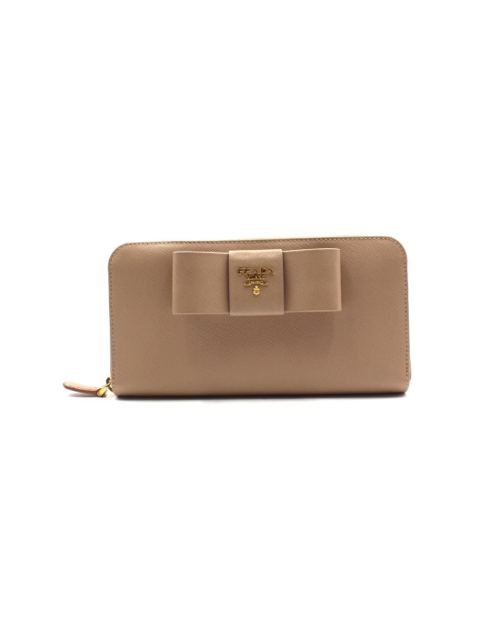 Prada Portafoglio Saffiano Cammeo