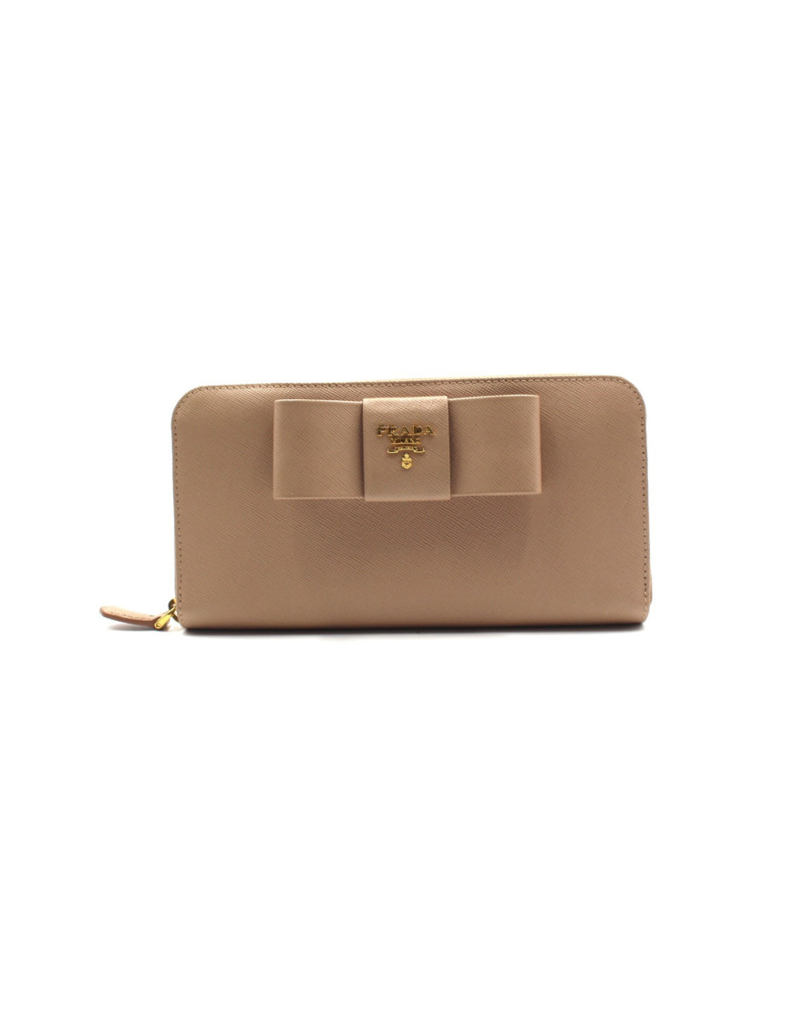 Prada Portafoglio Saffiano Cammeo