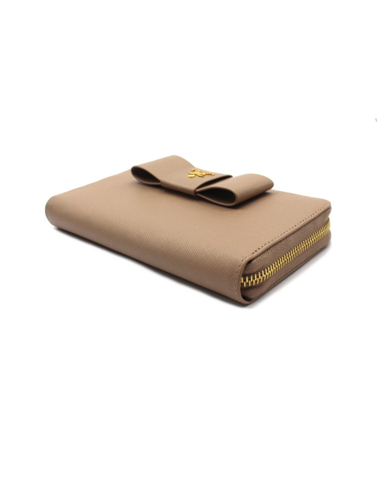 Prada Portafoglio Saffiano Cammeo