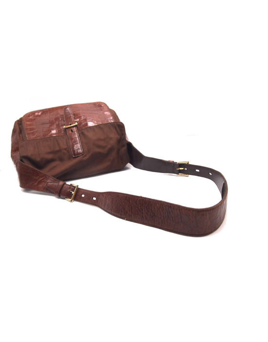 Prada Shopping Tela Vela e Pelle Biscotto