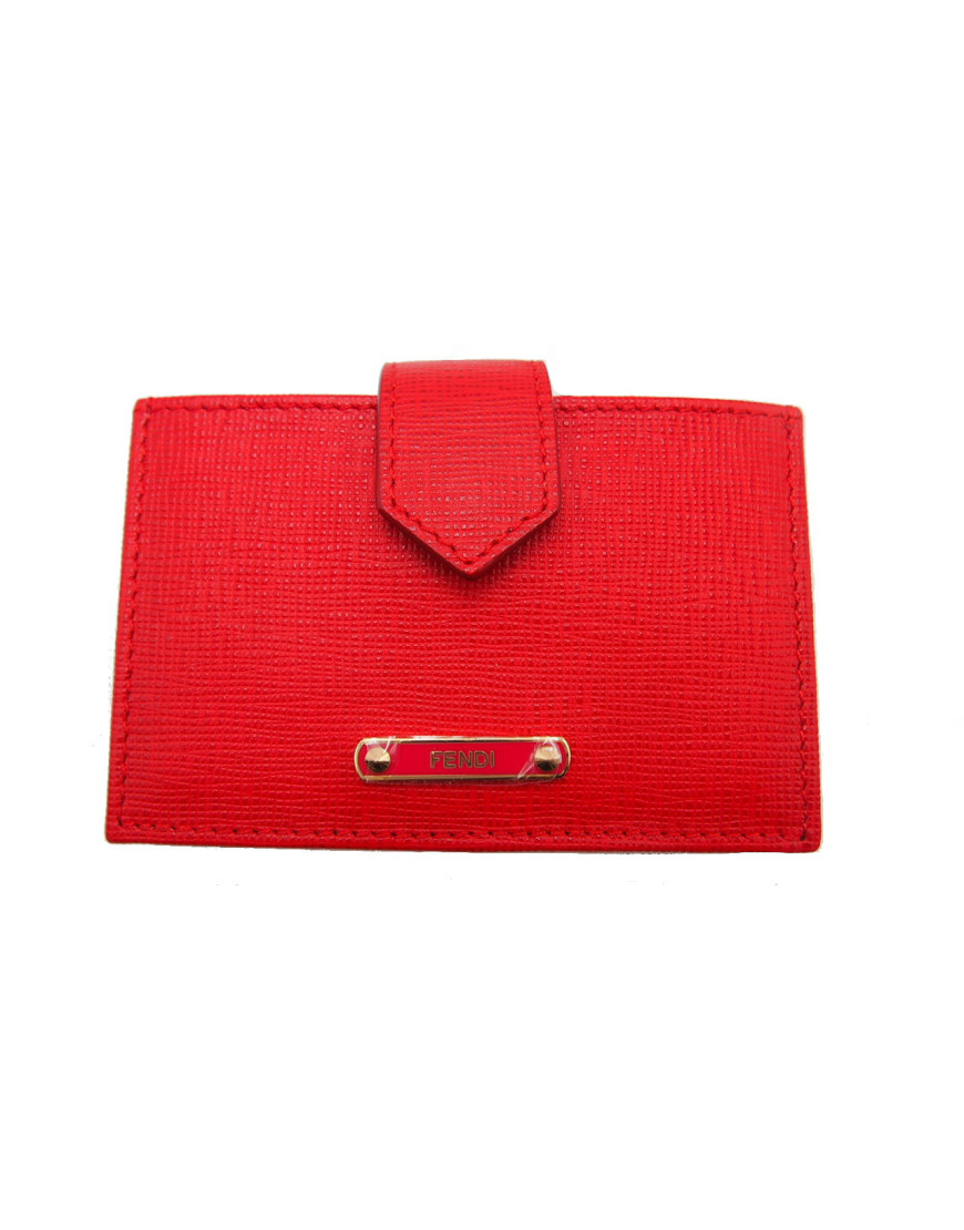 Fendi Portacarte Pelle Rossa