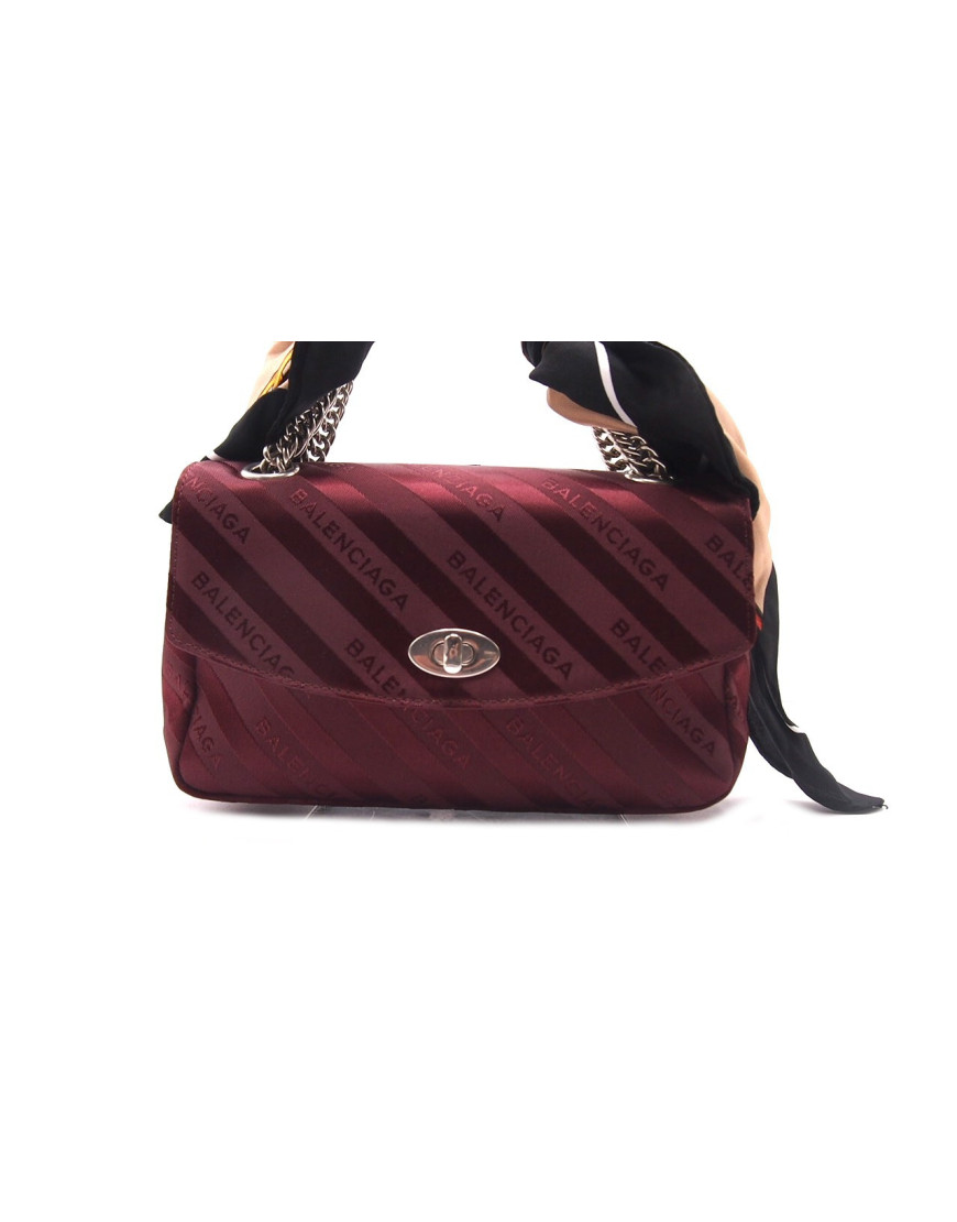 Balenciaga Pochette Raso Bordeaux
