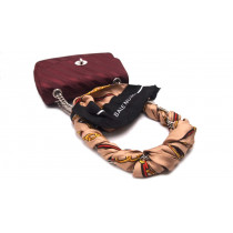 Balenciaga Pochette Raso Bordeaux