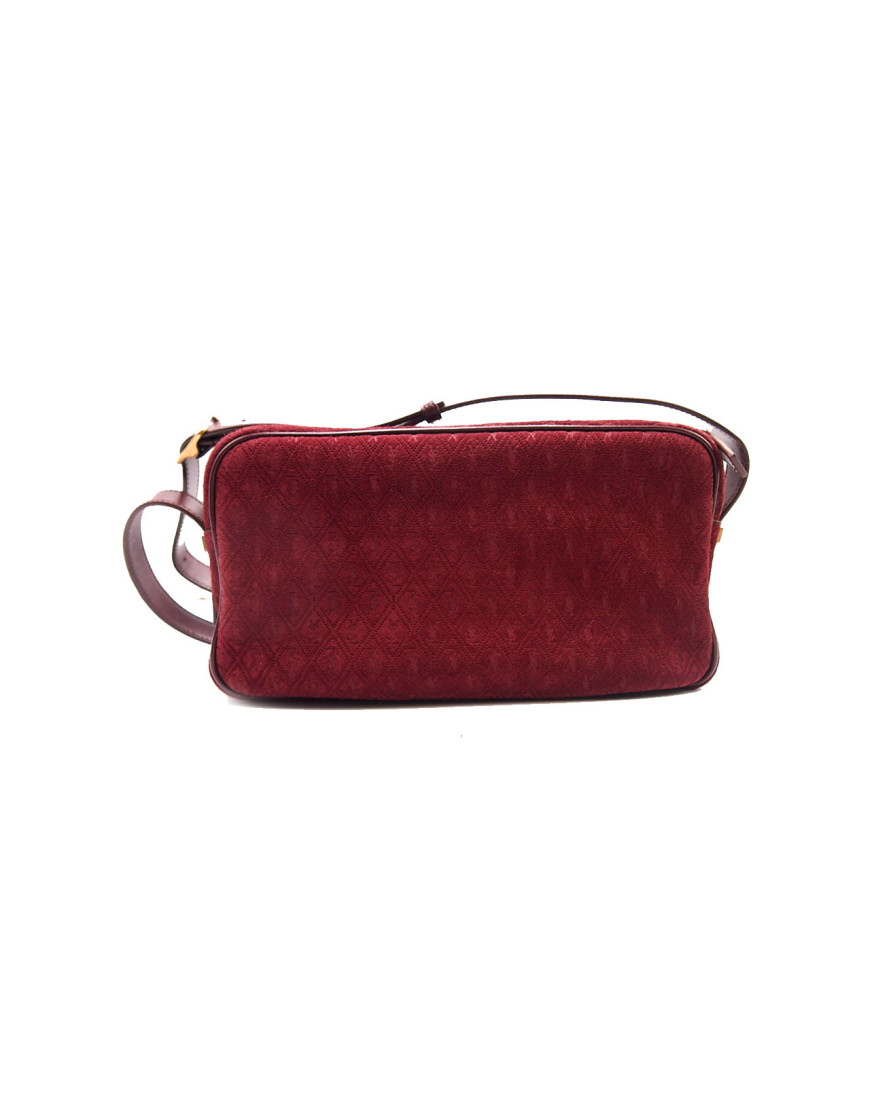 Saint Laurent Camera Bag Scamoscita Bordeaux