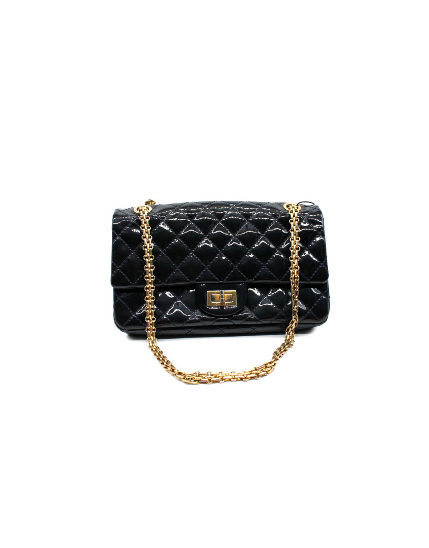 Chanel 2.55 double Reissue Vernis Blu