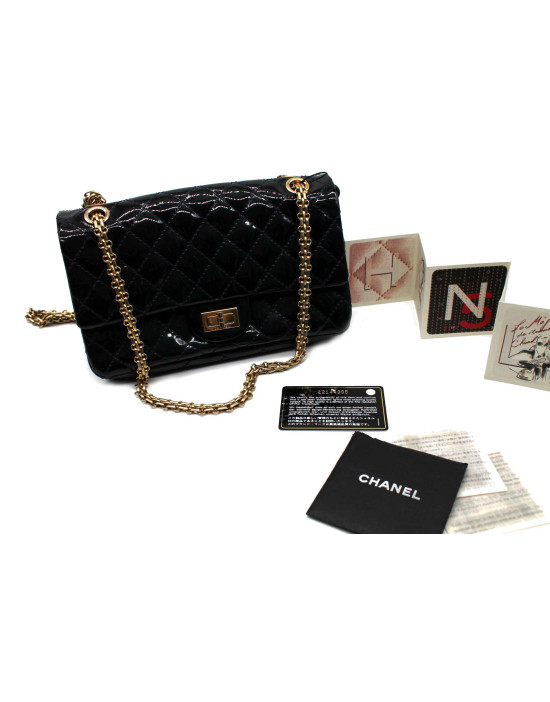 Chanel 2.55 double Reissue Vernis Blu