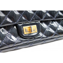 Chanel 2.55 double Reissue Vernis Blu