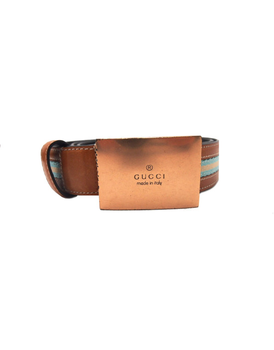 Gucci Cintura Tela e Pelle