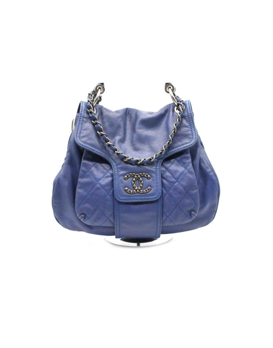 Chanel Shopping Coco Rider Pelle Viola Blu