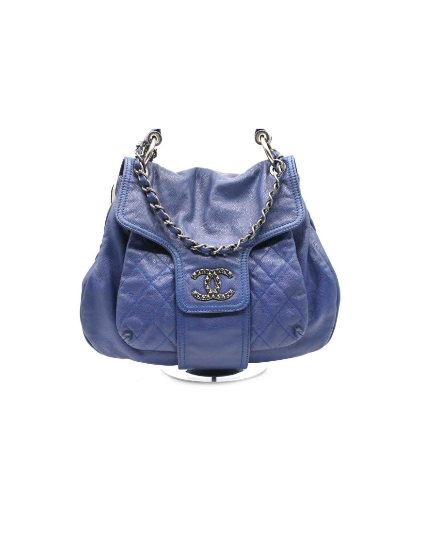 Chanel Shopping Coco Rider Pelle Viola Blu