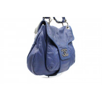 Chanel Shopping Coco Rider Pelle Viola Blu