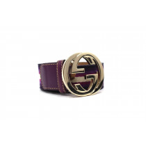 Gucci Cintura Interlocking Tela Viola