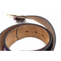 Gucci Cintura Interlocking Tela Viola