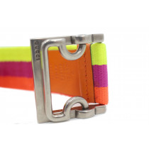 Gucci Cintura Tela Giallo, Arancio e Fuxia