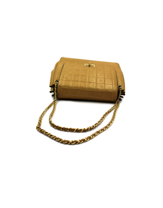 Chanel Accordion Chocolate Beige