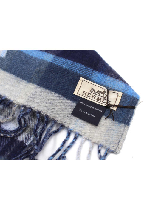Hermes Sciarpa Cashmere Blu