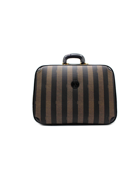 Fendi Tris Valigie Tela Marrone