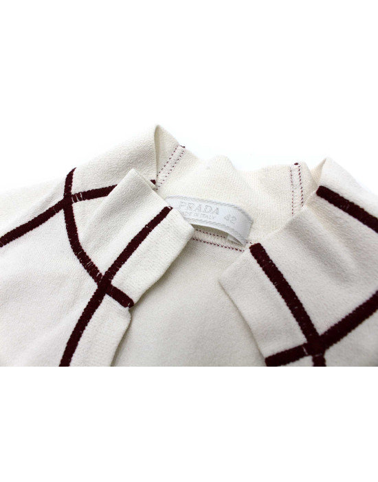 Prada Maglia Viscosa Panna