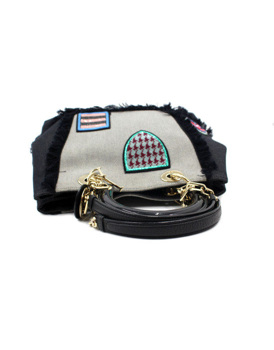 Dior Diorissimo Grau und Schwarz Canvas