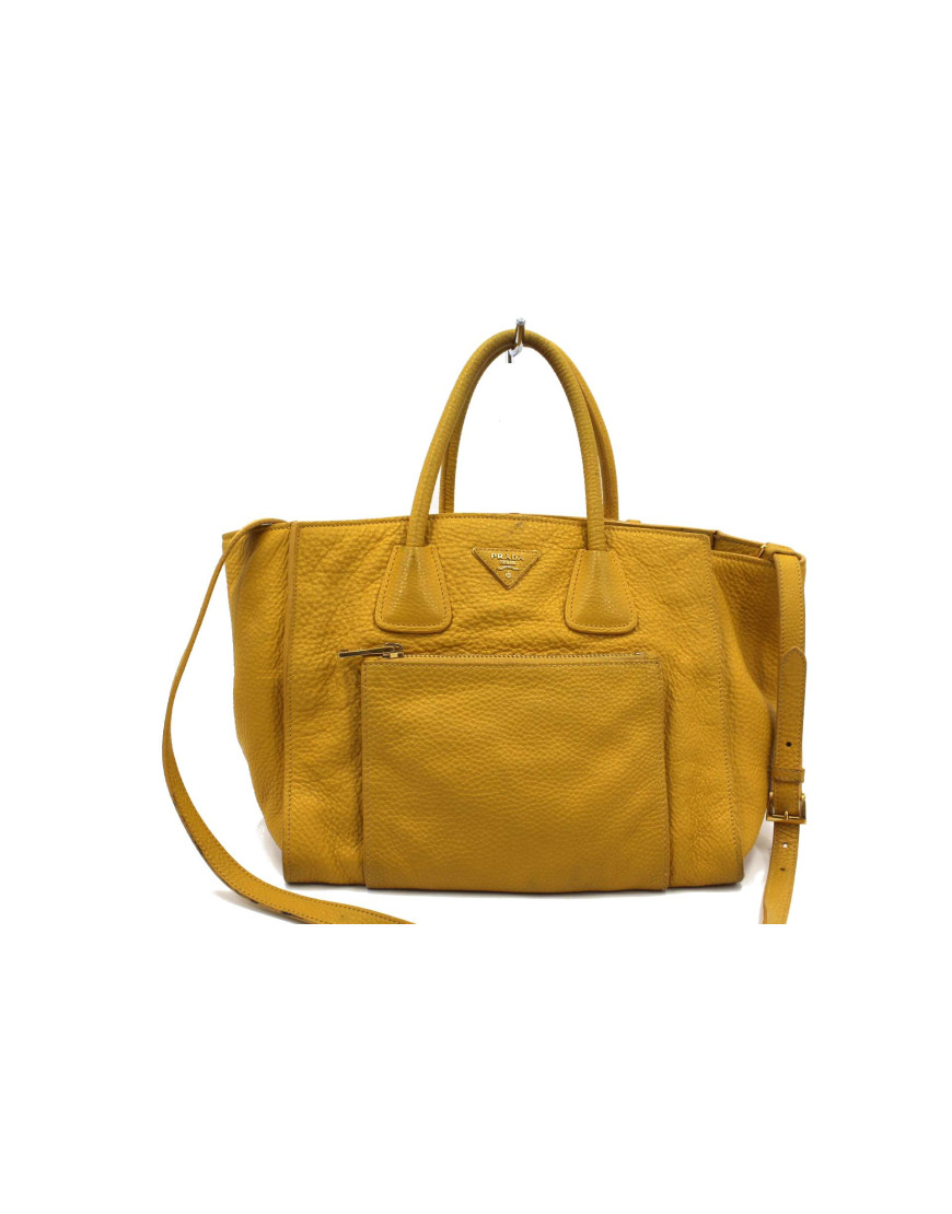 Prada Shopping Pelle Gialla