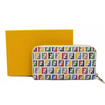 Fendi Portafoglio Zucca Multicolor Bianco