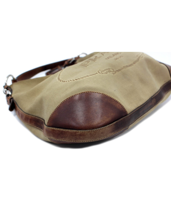 Prada Shopping Tela Beige