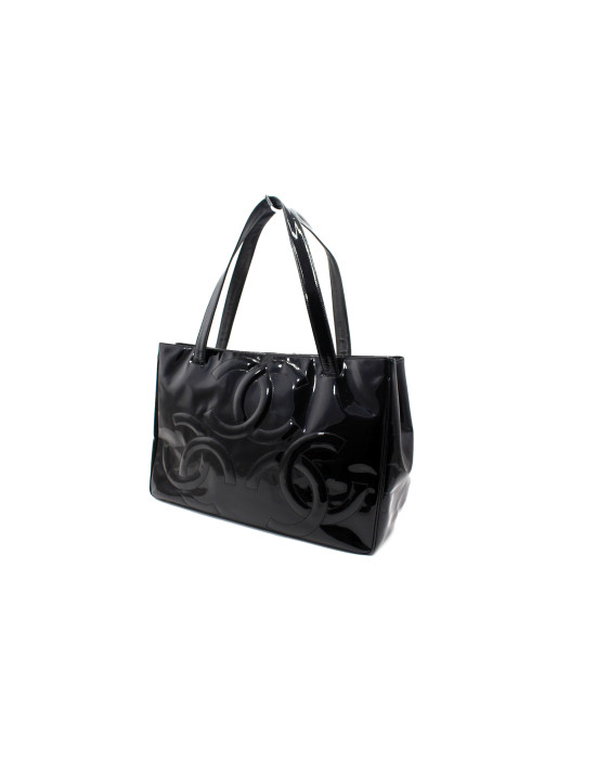 Chanel Shopping Pelle Vernis Nera