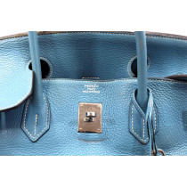 Hermes Birkin 40 Pelle Azzurro